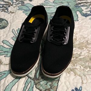Cole Haan Original Grand Black Knit Sneakers with White Sole